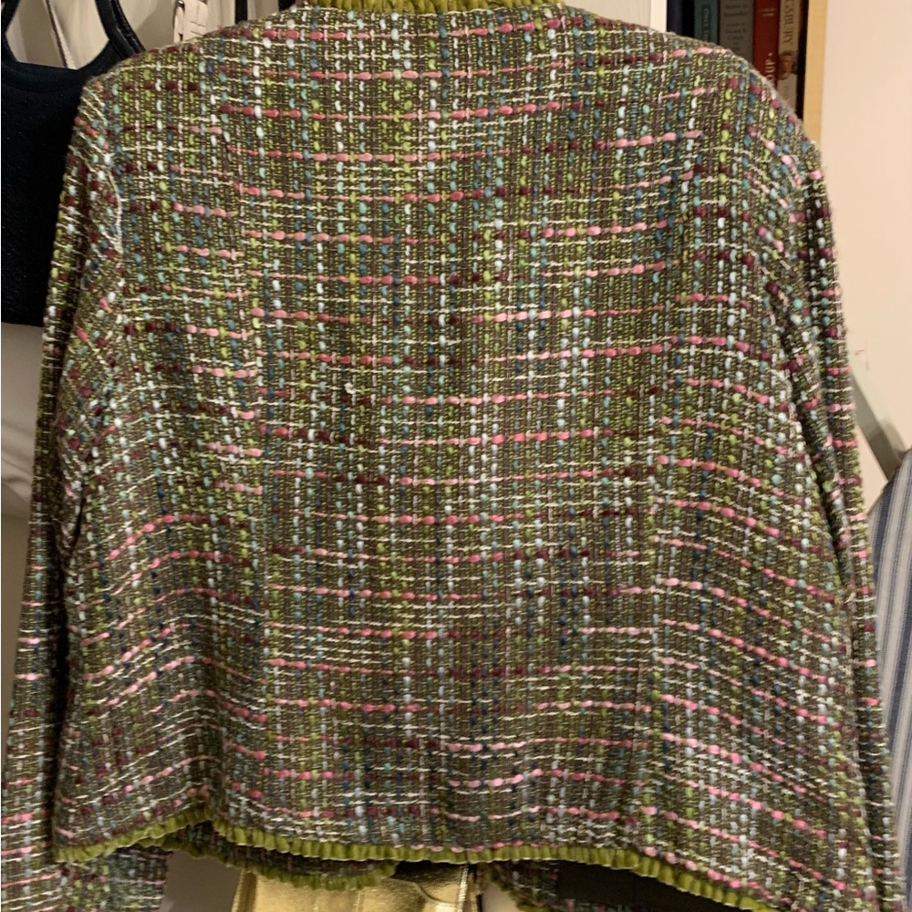 Chic Multicolor Tweed Blazer - Picture 2 of 2